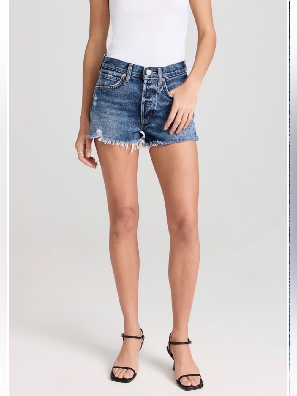 Agolde Parker Vintage Cut Off Shorts - Picture 1 of 6